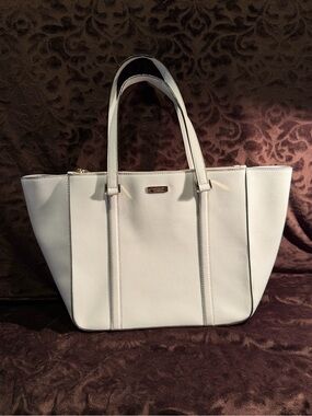 White Kate Spade New York Newbury Lane Leather Large Tote